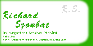 richard szombat business card